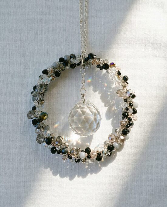 Handmade sun catcher for window – full circle